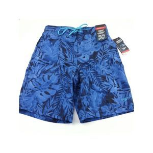 SPEEDO Mens Blue Lined Printed Stretch Shorts XL